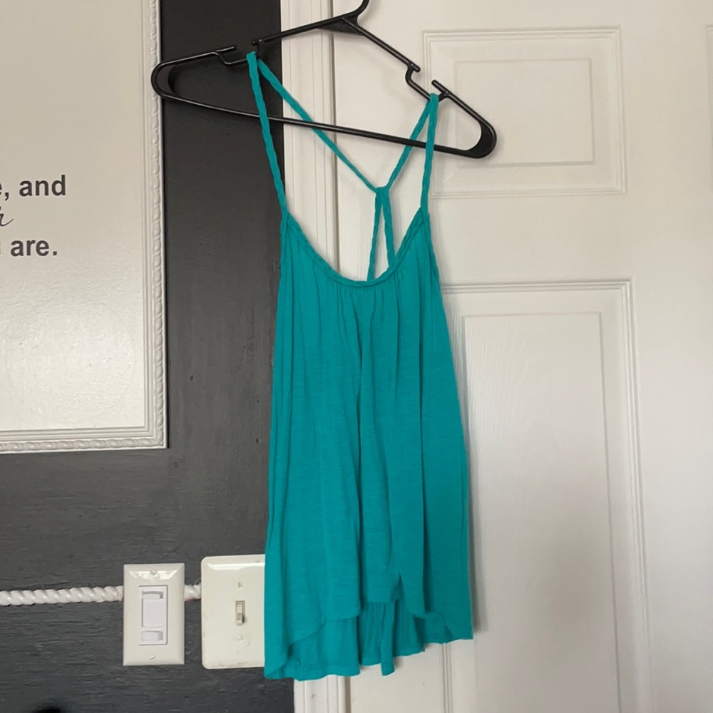 CHARLOTTE RUSSE teal braided top size medium - Picture 1 of 2
